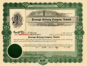 Jennings Refining Co., Limited