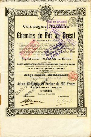 Compagnie Auxiliaire De Chemins de Fer au Bresil