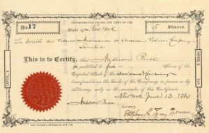 Societe des Valeurs Americanies or American Valures Co. - Foreign Stocks