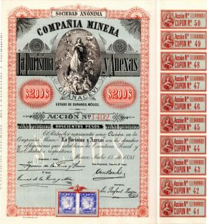 Compania Minera La Purisima y Anexas - Mexican Stock Certificate