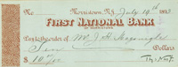 Thomas Nast signed Check