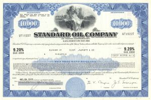 Standard Oil Co. - 1970's dated Oil Bond - Various Denominations Available