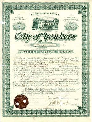 City of Yonkers - $1,000 Bond