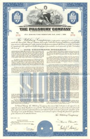 Pillsbury Co. - $1,000 Bond