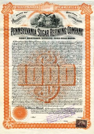 Pennsylvania Sugar Refining Co. - $1,000 - Bond