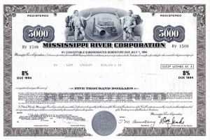 Mississippi River Corporation - $5000 Bond