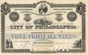 City of Philadelphia - $300 Bond - Fantastic Graphics
