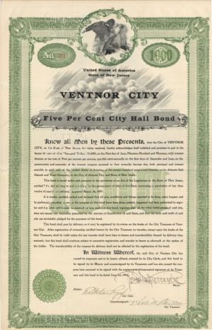 Ventnor City - $1,000 Bond