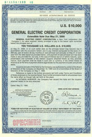 General Electric Credit Corporation  - Bond