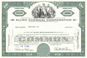 Allied Chemical Corp - Stock Certificate
