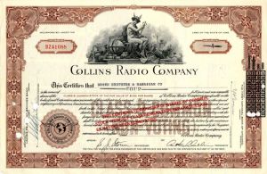 Collins Radio Co. - Stock Certificate