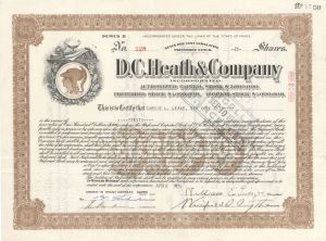 D.C. Heath and Co. - Stock Certificate