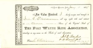 Fort Wayne Rink Association - Stock Certificate