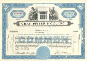 Chas. Pfizer and Co., Inc. - Stock Certificate