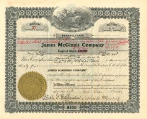 James McGinnis Co. - Stock Certificate