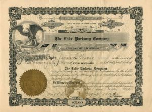 Lake Parkway Co. - Stock Certificate