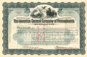 Lawrence Cement Co. of Pennsylvania - Stock Certificate