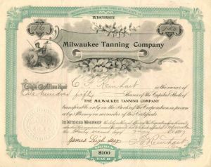 Milwaukee Tanning Co. - Stock Certificate (Uncanceled)