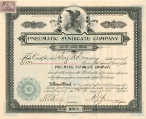 Pneumatic Syndicate Co. - Stock Certificate