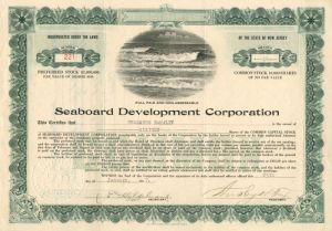 Seaboard Development Corporation - Stock Certificate