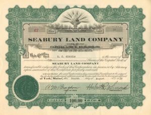 Seabury Land Co. - Stock Certificate