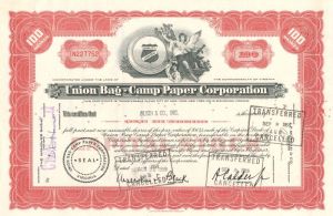 Union Bag - Camp Paper Corporation - Stock Certificate