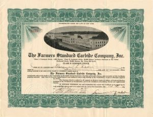 Farmers Standard Carbide Co., Inc. - Stock Certificate