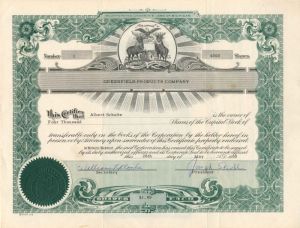Greenfield Products Co. - Stock Certificate