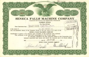 Seneca Falls Machine Co. - Stock Certificate