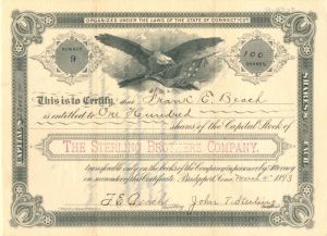 Sterling Brothers Co. - Stock Certificate