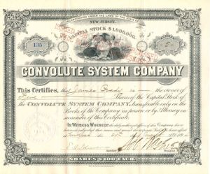 Convolute System Co. - Stock Certificate