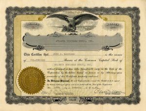 Atlanta Business Music, Inc. - Stock Certificate