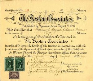 Boston Associates - Stock Certificate