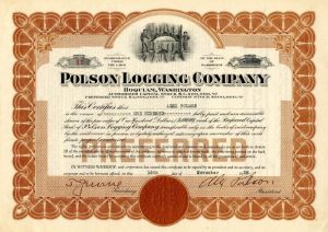Polson Logging Co. - Stock Certificate