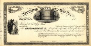 Tidioute Water and Gas Co. - Utility Unissued Stock Certificate