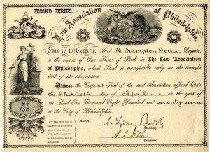 Law Association of Philadelphia - Stock Certificate