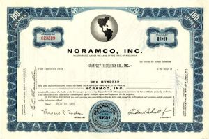 Noramco, Inc. - Stock Certificate