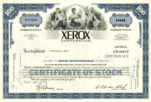 Xerox Corporation - Stock Certificate