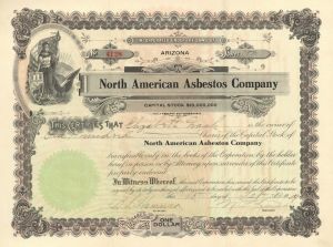 North American Asbestos Co. - Stock Certificate