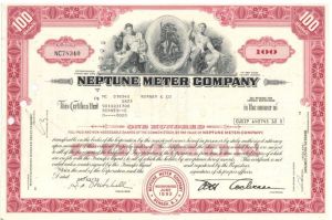 Neptune Meter Co. - Stock Certificate