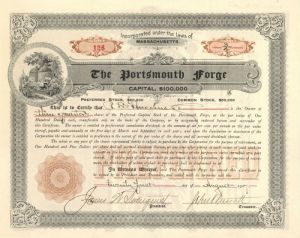 Portsmouth Forge - Stock Certificate
