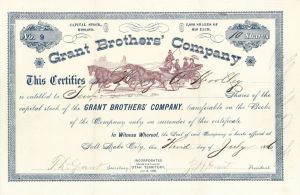 Grant Brothers' Co. - Stock Certificate