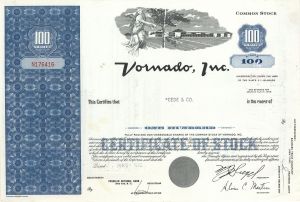 Vornado, Inc. - Stock Certificate