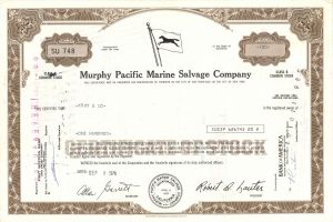 Murphy Pacific Marine Salvage Co. -  Stock Certificate