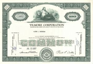 Tilmore Corp. -  Stock Certificate