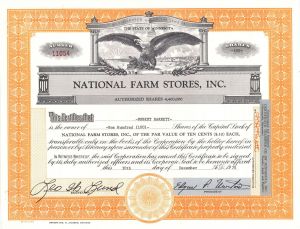National Farm Stores, Inc. - Stock Certificate