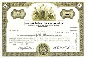 Seacrest Industries Corp. - Stock Certificate