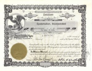 Systemation, Inc. - 1979 or 1980 dated Stock Certificate - More Research is Needed