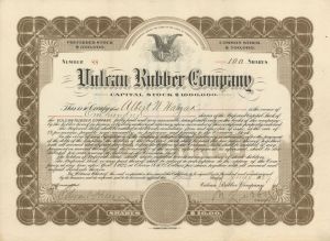 Vulcan Rubber Co. - Stock Certificate