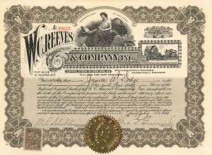 W.C. Reeves and Company, Inc. - Stock Certificate